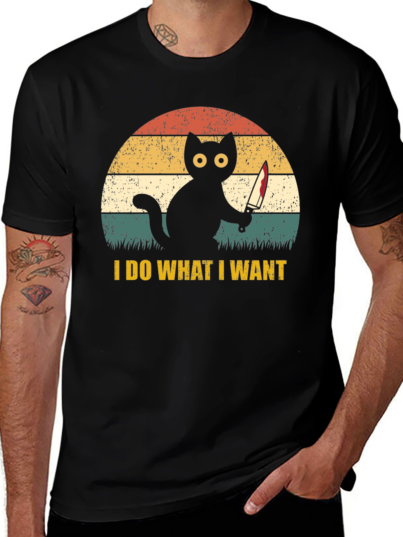 I Do What I Want Cat Graphic T-Shirt