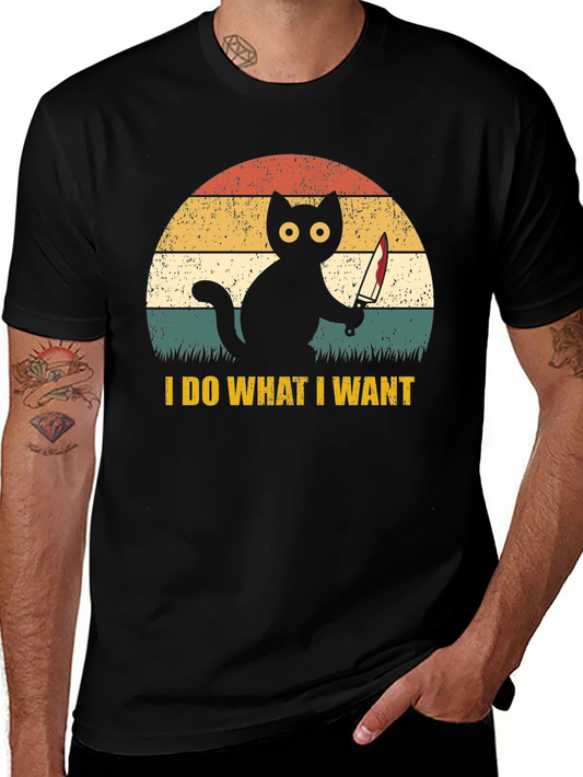 I Do What I Want Cat Graphic T-Shirt