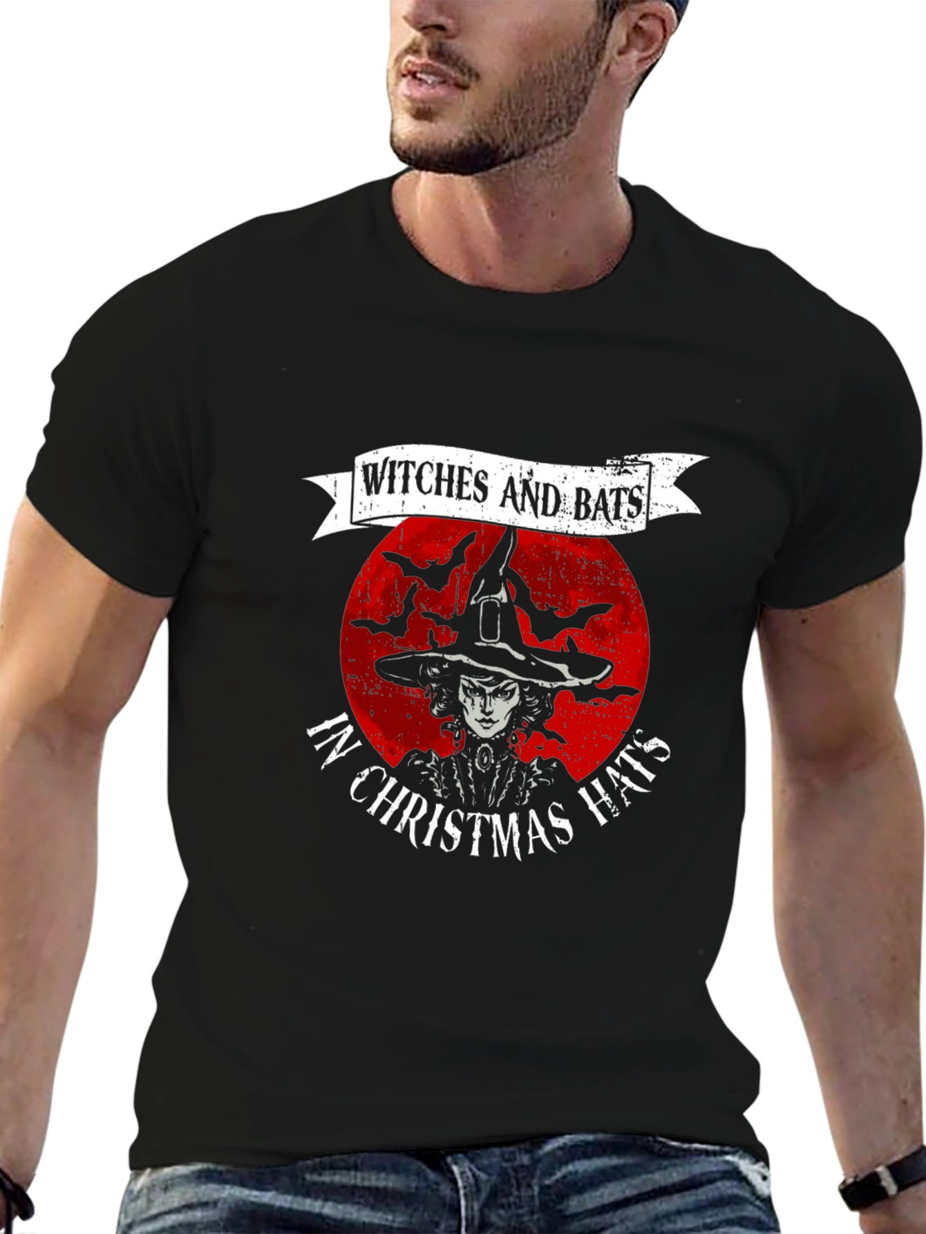 Witches and Bats T-Shirt - Spooky Halloween