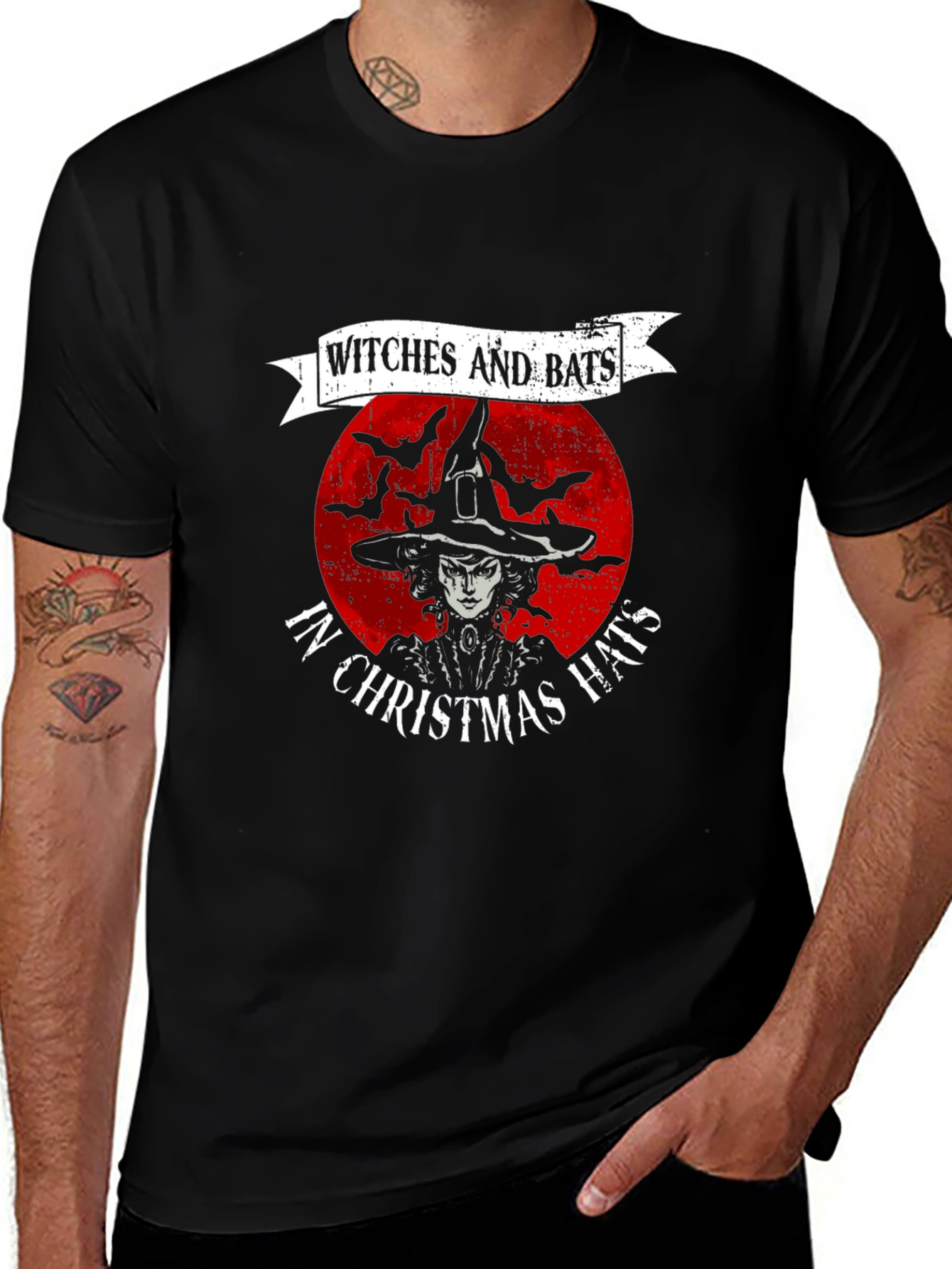 Witches and Bats T-Shirt - Spooky Halloween