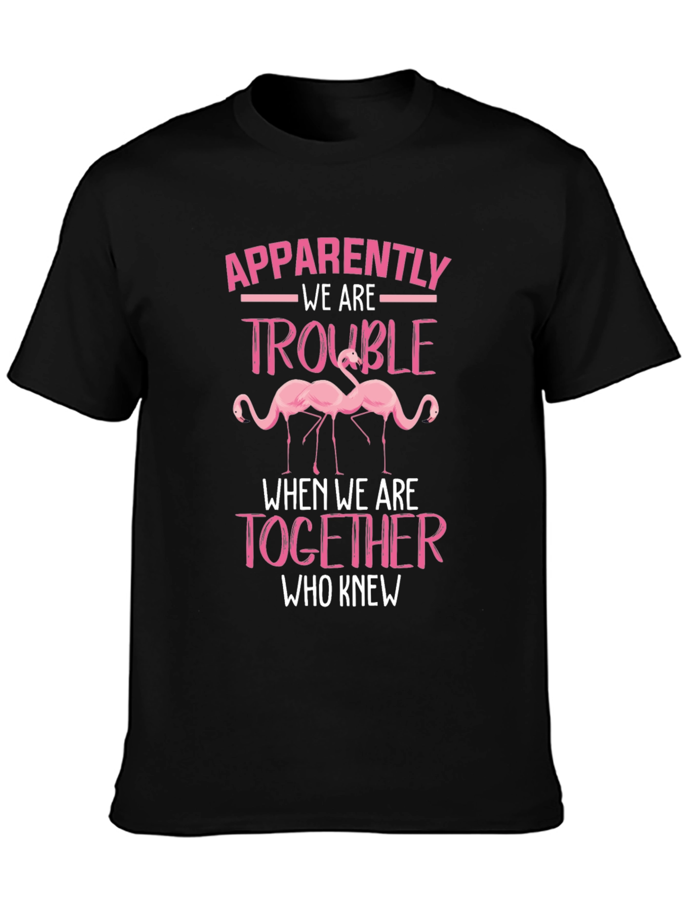 Flamingo Trouble Tee - Funny Matching T-Shirt
