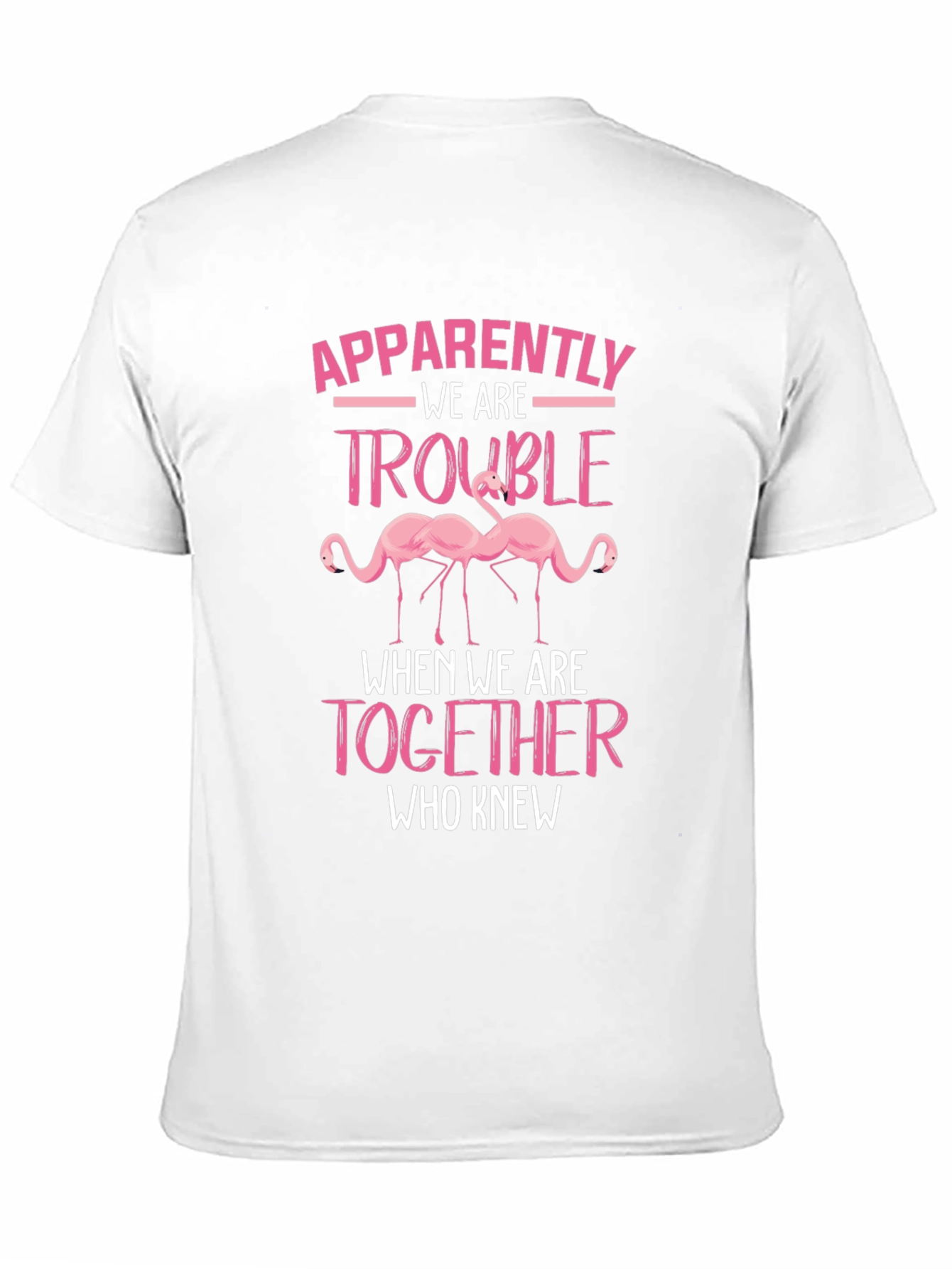 Flamingo Trouble Tee - Funny Matching T-Shirt