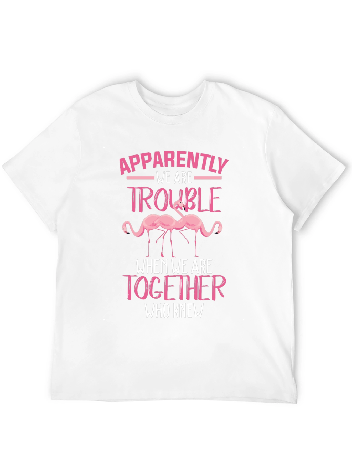 Flamingo Trouble Tee - Funny Matching T-Shirt